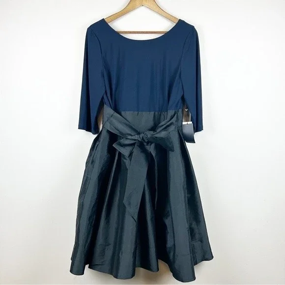 knee length silk dress ISSA Knee Length Blue Silk Dress w/ Tags